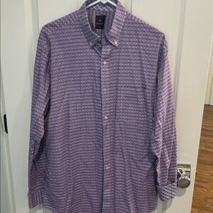 Tailorbird Men's plaid/ Checkered Button-Up Shirt - size large